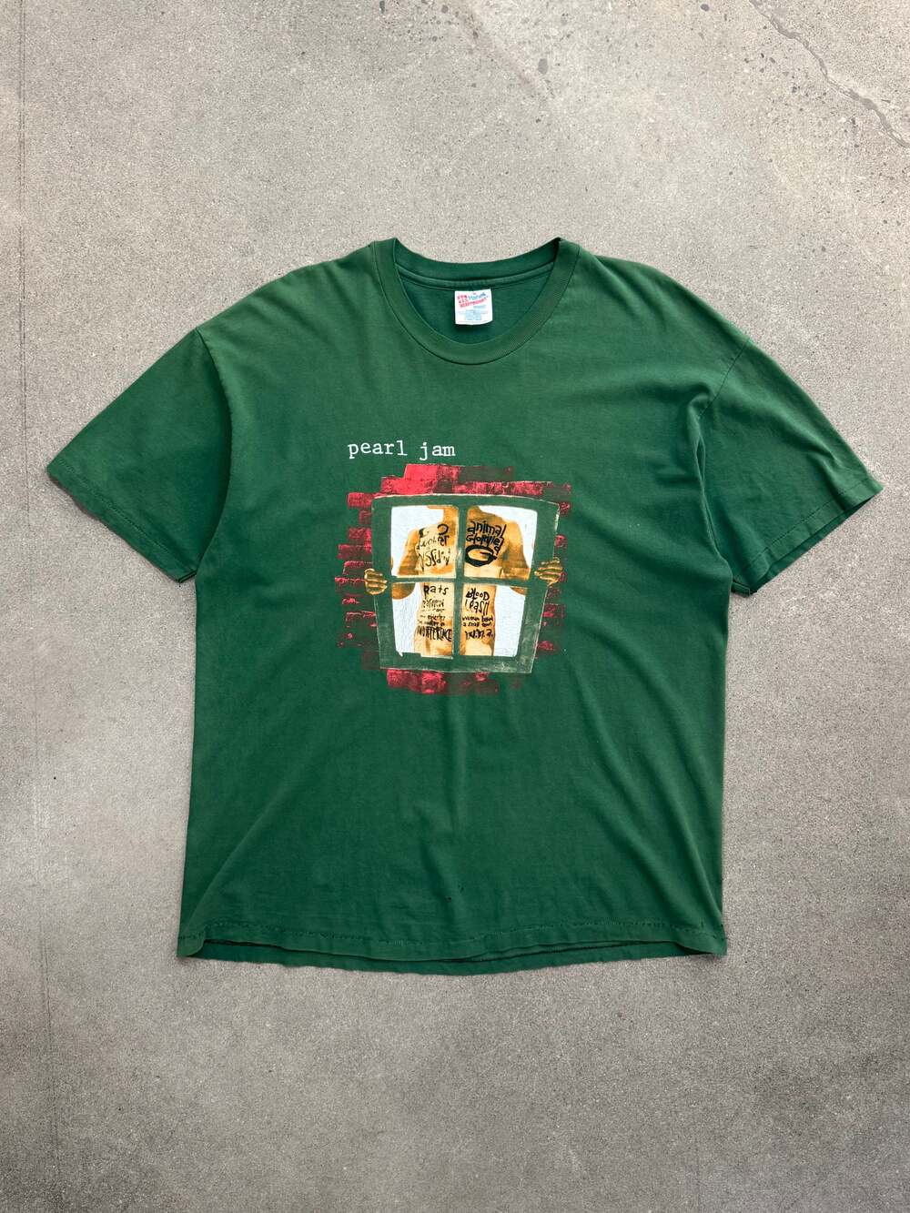 Vintage 1993 Pearl Jam Window Pain Canadian Tour T-Shirt - XL